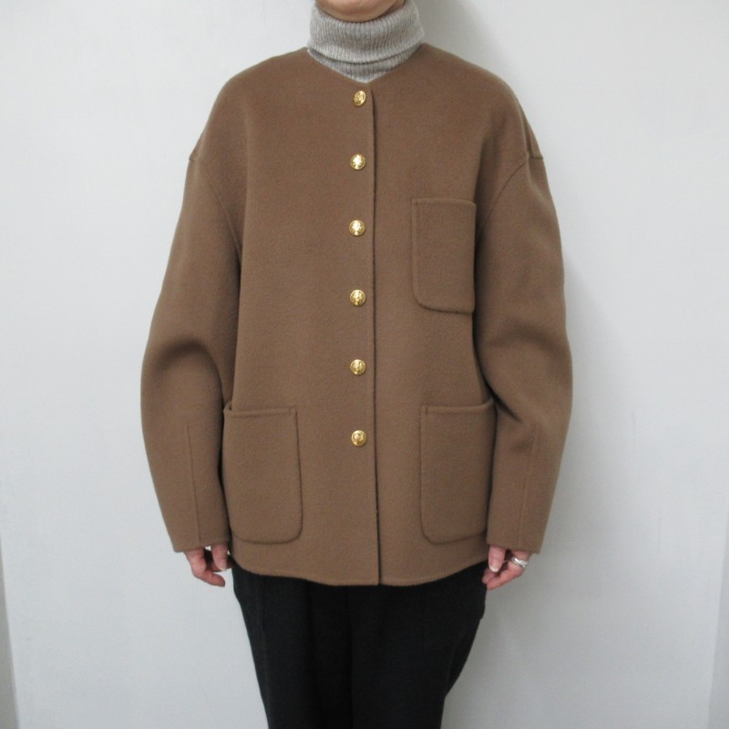 estelle  WOOL100％３ポケジャケット /BR